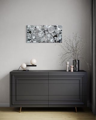 White Spirals - Expressive Abstract Art for Collectors