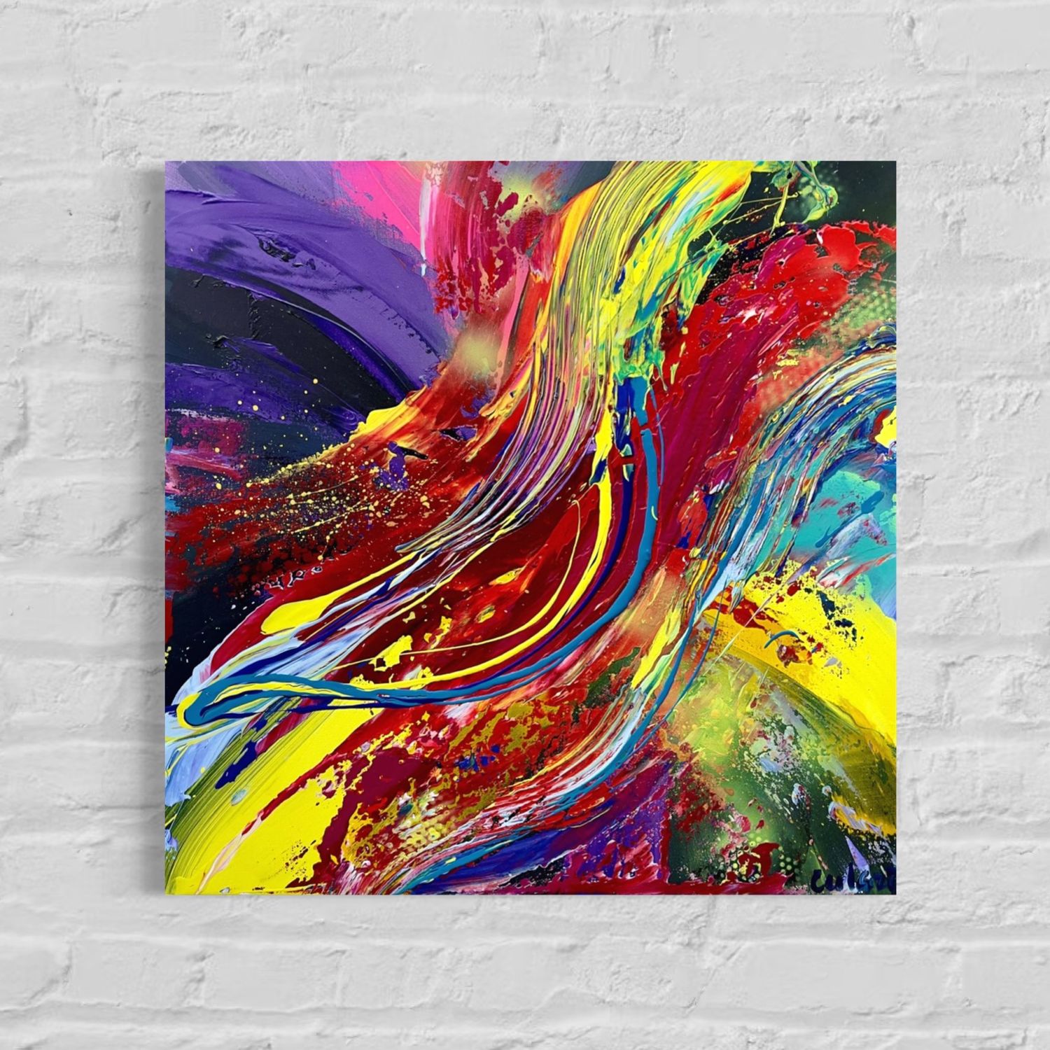 Hidden Worlds Abstract Painting 