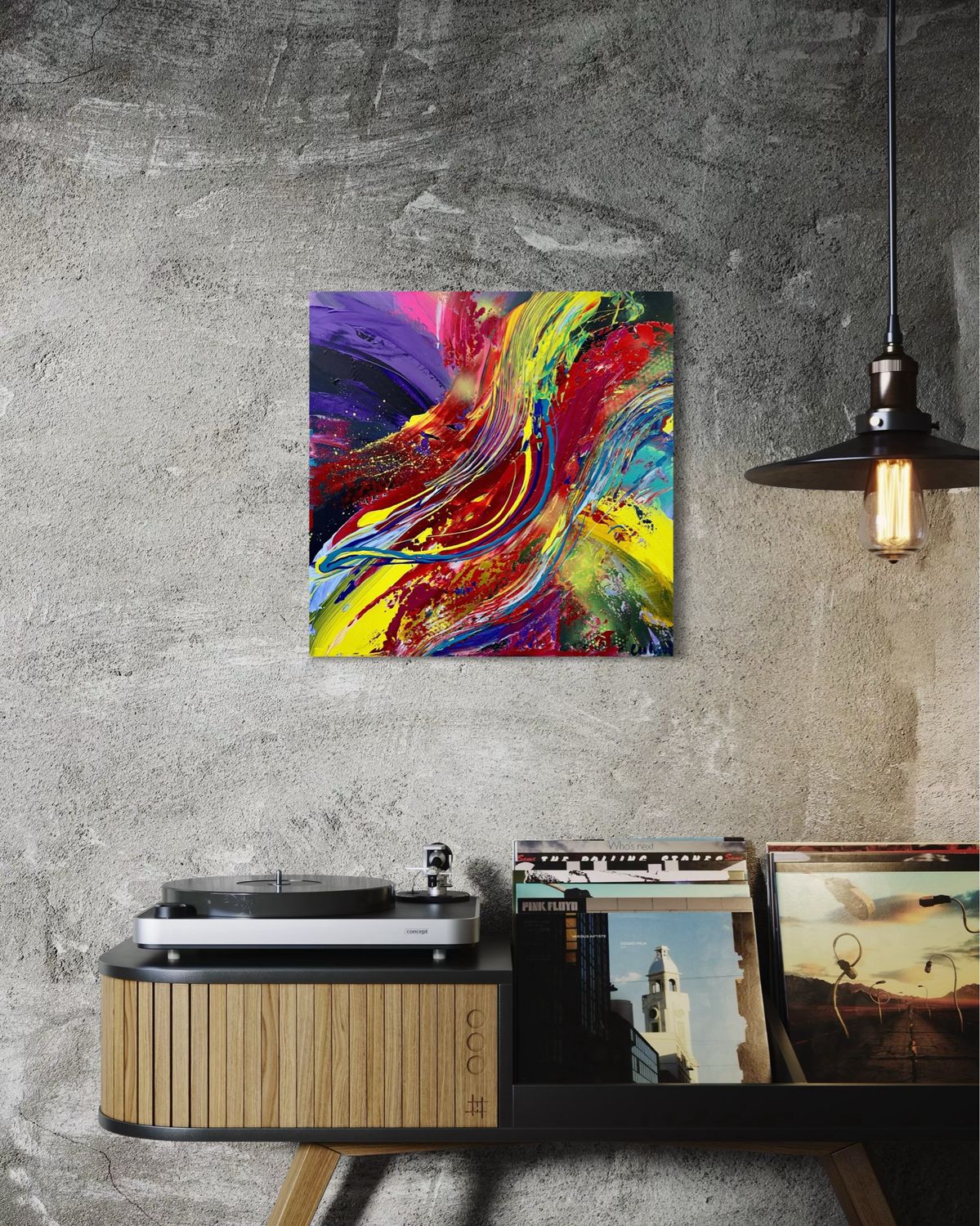 Hidden Worlds Abstract Painting