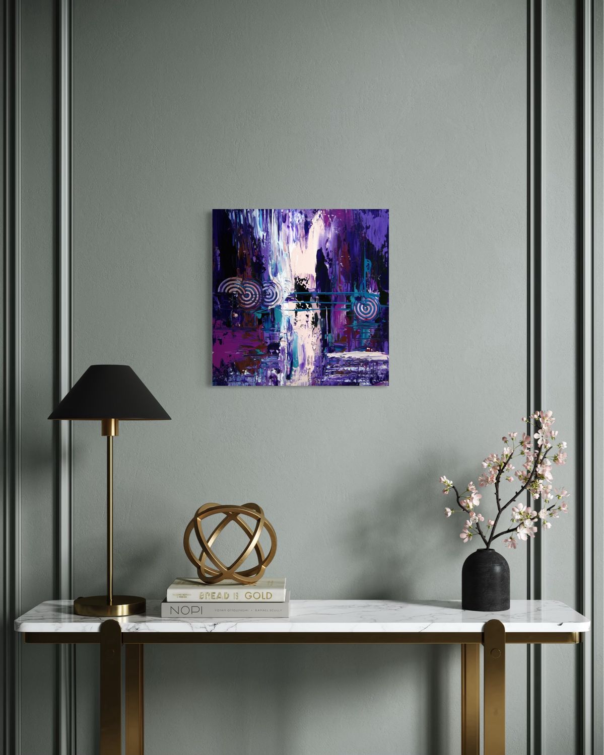 Modern Abstract Painting – Original Acrylic Artwork on Canvas | 50 x 50 cm Unique Piece by Larissa Chupakhina