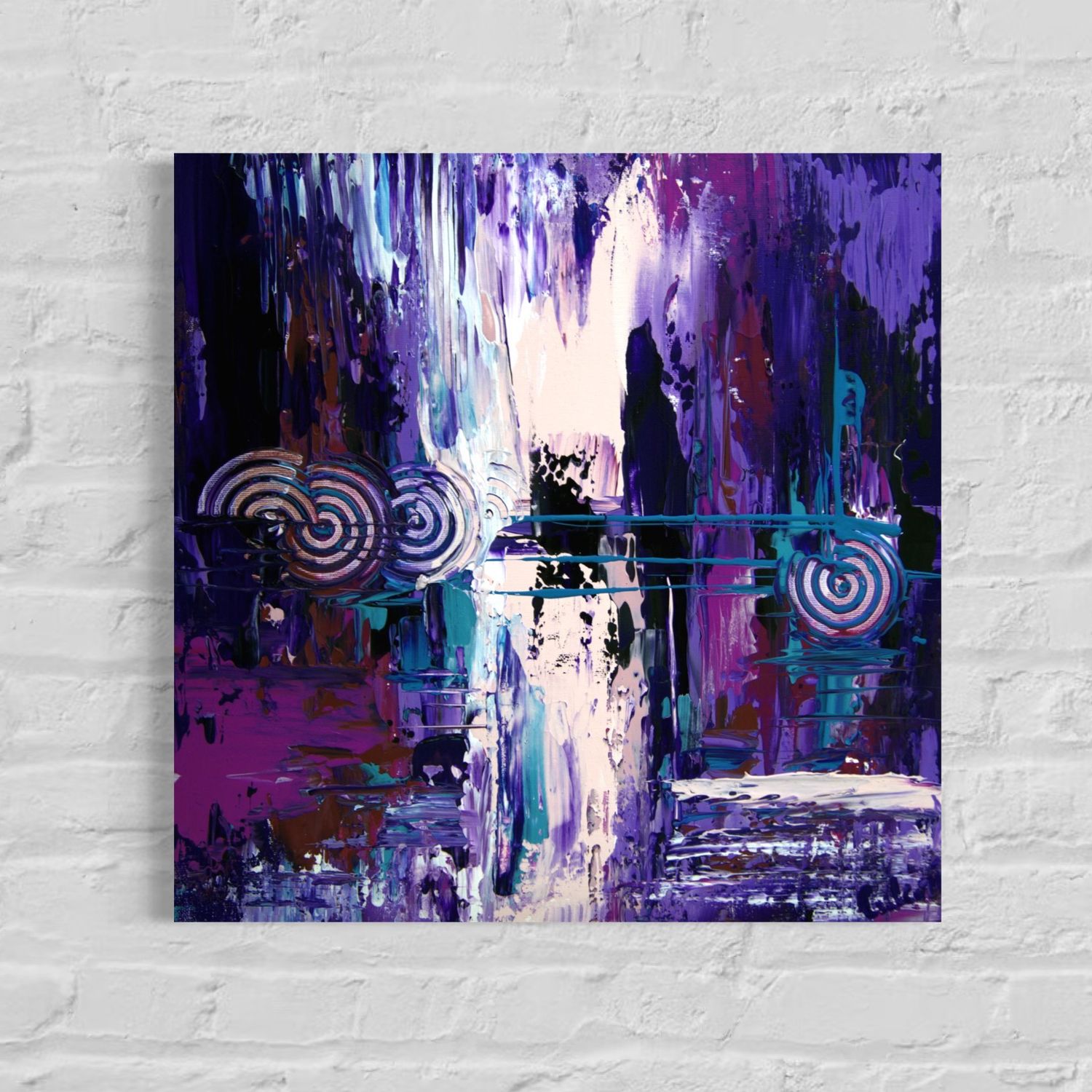 Modern Abstract Painting – Original Acrylic Artwork on Canvas | 50 x 50 cm Unique Piece by Larissa Chupakhina