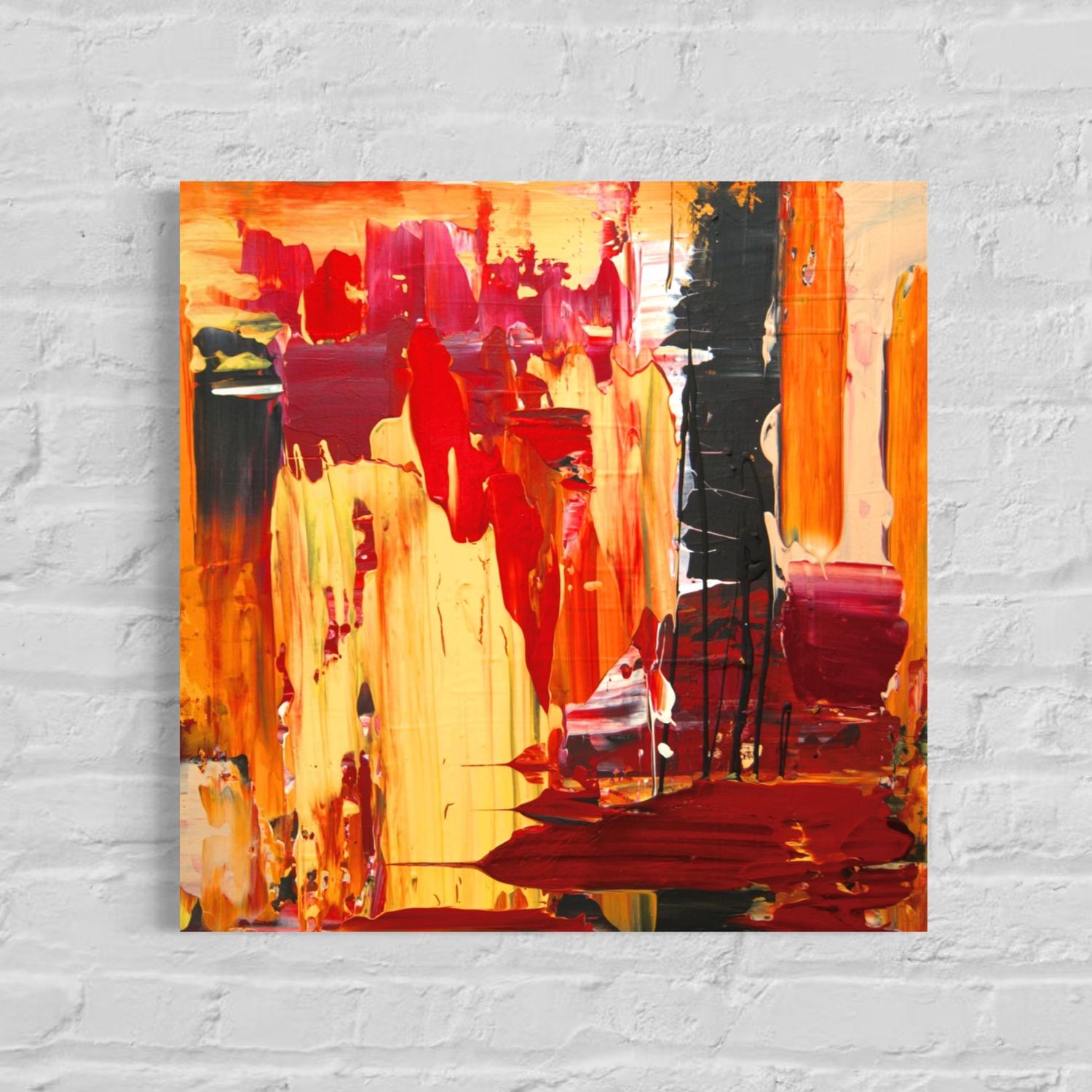 Abstract Acrylic Painting on Canvas – Original Wall Art 50 x 50 cm | Unique Artwork by Larissa Chupakhina