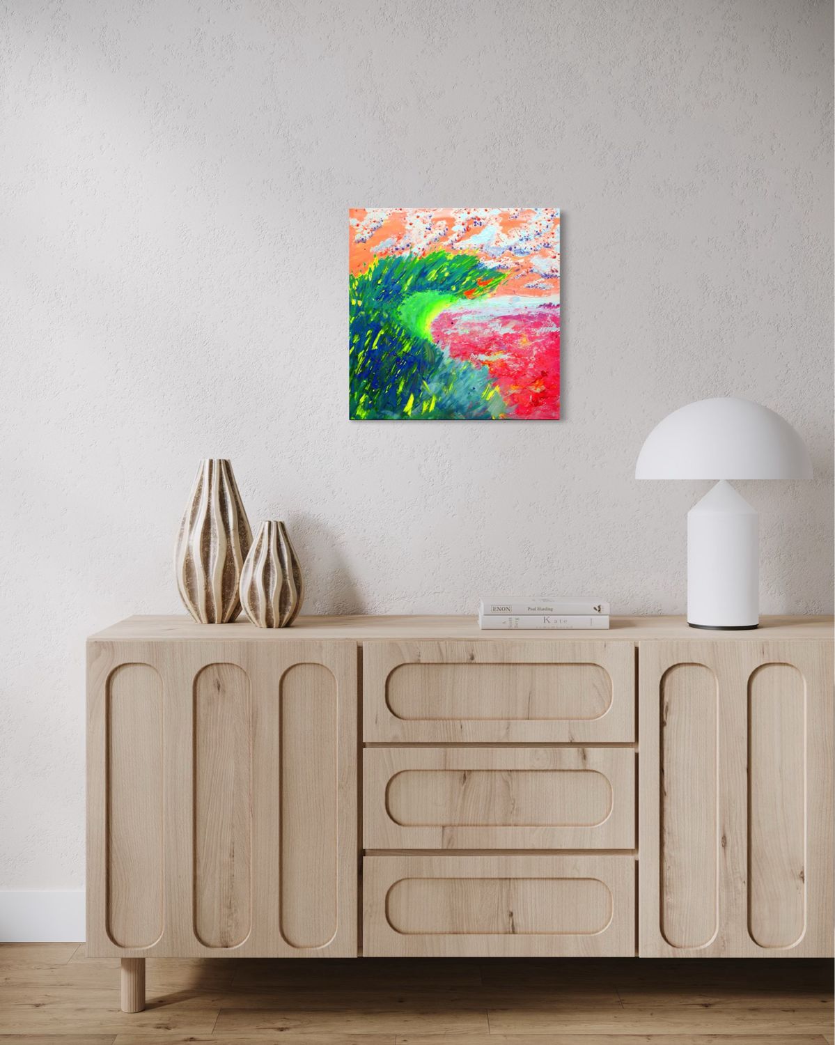 Abstract Composition – Play of Colors and Fantasy | Original Painting on Canvas – Hand-painted by Chupakhina Larissa