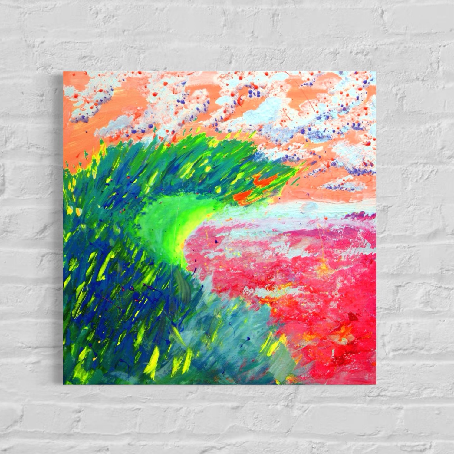 Abstract Composition – Play of Colors and Fantasy | Original Painting on Canvas – Hand-painted by Chupakhina Larissa