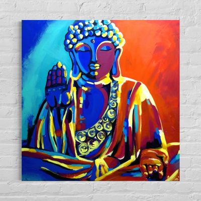 Buddha – Serenity and Strength | Modern Unique Piece in Abstract Style Buddha – Serenity and Strength | Modern Unique Piece in Abstract Style