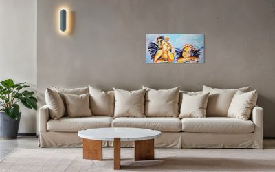 Two Angels – Original Acrylic Painting | Spiritual Art by Chupakhina Larissa