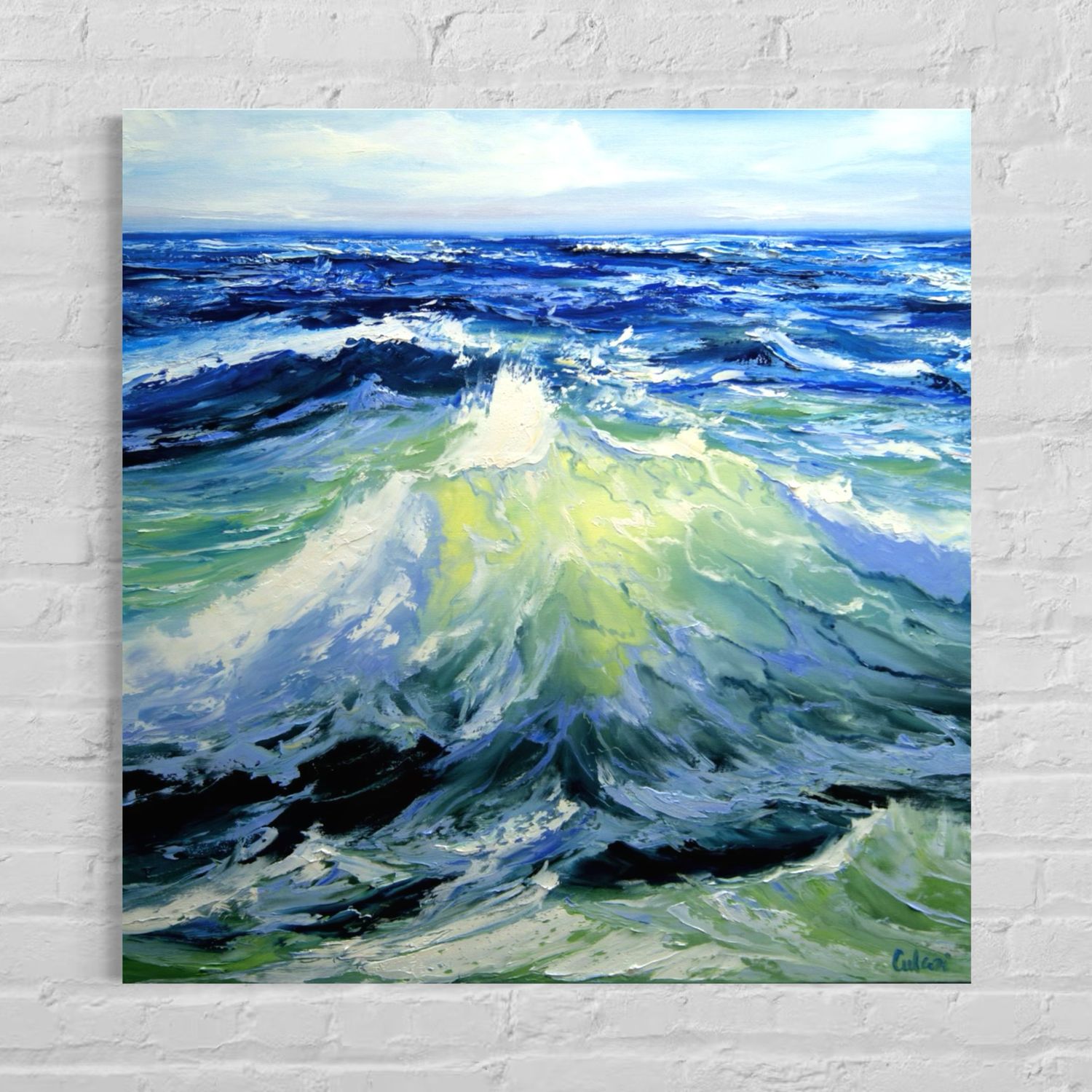 &quot;Waves at the Sea&quot; – Impressionistic Depiction of Maritime Power and Beauty