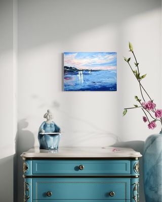 "By the Coast" – Impressionistic Depiction of Maritime Serenity