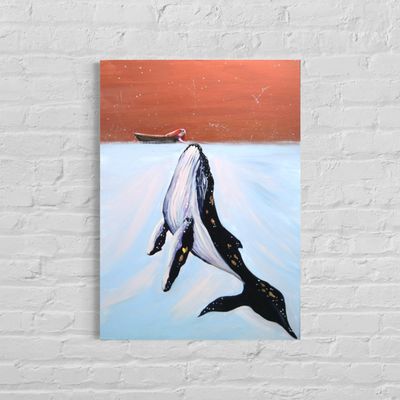 “Girl and the Whale” – Impressionistic Depiction of a Magical Encounter