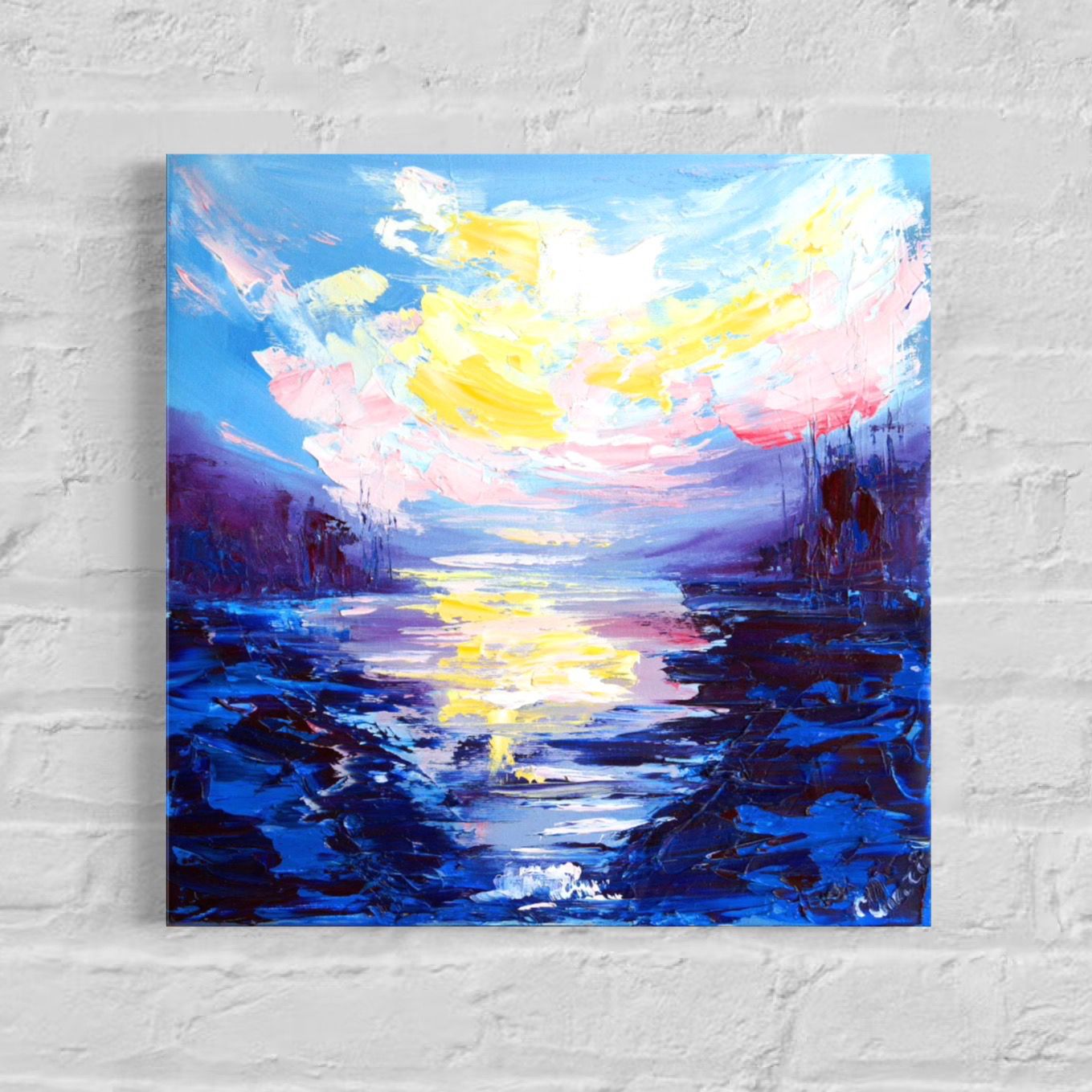 &quot;Sunset by the Lake&quot; – Impressionistic Depiction of Natural Beauty