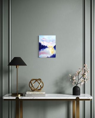 “Sunset on the River” – Impressionistic Depiction of Natural Beauty