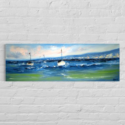 "Sea and Sailing Ships" – Impressionistic Depiction of Maritime Elegance "Sea and Sailing Ships" – Impressionistic Depiction of Maritime Elegance