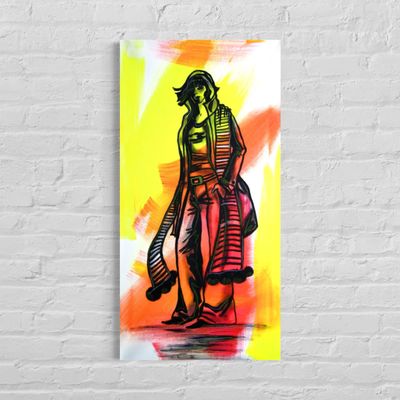 “Lady in Colors” | Original Acrylic Painting on Canvas | Hand-Painted Unique Artwork by Larissa Chupakhina “Lady in Colors” | Original Acrylic Painting on Canvas | Hand-Painted Unique Artwork by Larissa Chupakhina