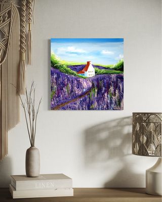 “Lonely House in the Lavender Field – Serenity Amidst the Bloom”