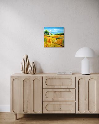 “Lonely House at the Edge of the Field – Tranquility Amidst Vast Nature”