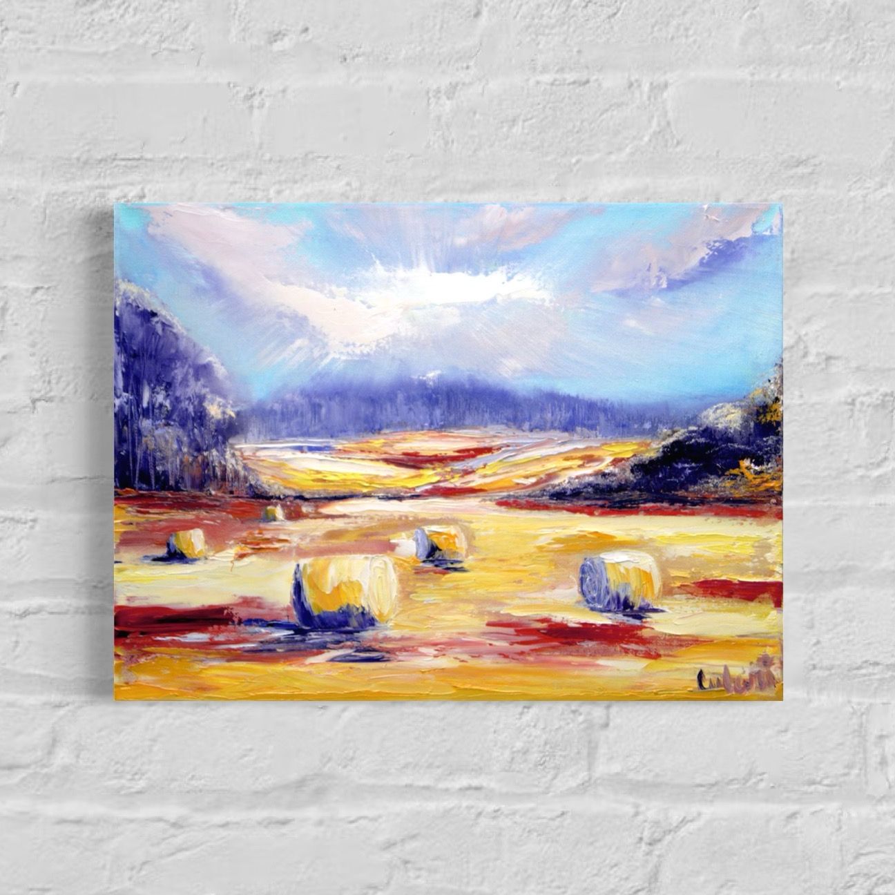 Harvest Time in the Countryside – A Painting by Chupakhina Larissa (Culari)