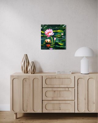 Water Lily in the Pond – A Painting by Chupakhina Larissa (Culari)