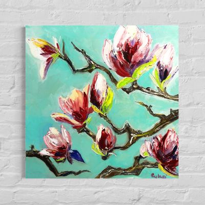 “Magnolia Branch in Light” – A Gentle Tribute to the Beauty of Nature “Magnolia Branch in Light” – A Gentle Tribute to the Beauty of Nature