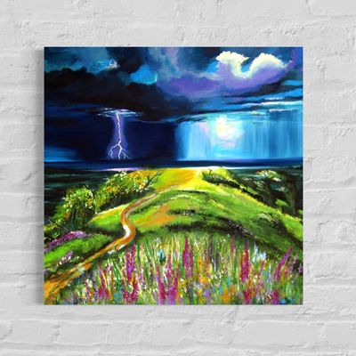 First Rain in Summer – Painting by Chupakhina Larissa (Culari) First Rain in Summer – Painting by Chupakhina Larissa (Culari)