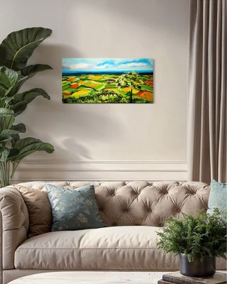 Panorama of the Black Forest – Acrylic Painting by Larissa Chupakhina (Culari)