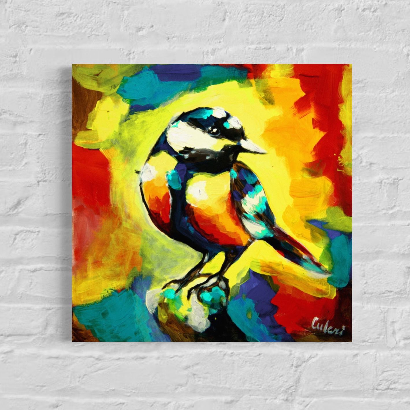 Bird in a Colorful Environment