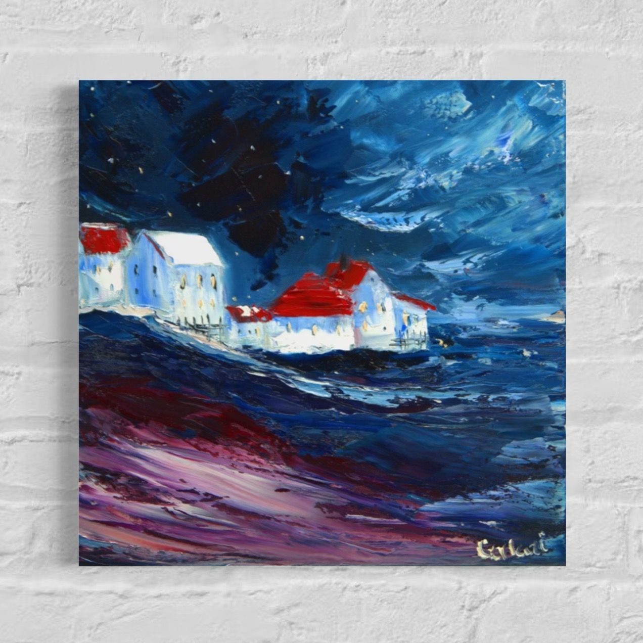 A Village at Night A Village at Night