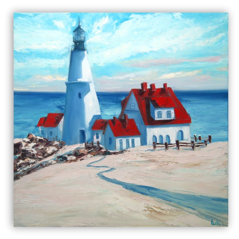 “Lighthouse” – Impressionistic Depiction of Maritime Beauty