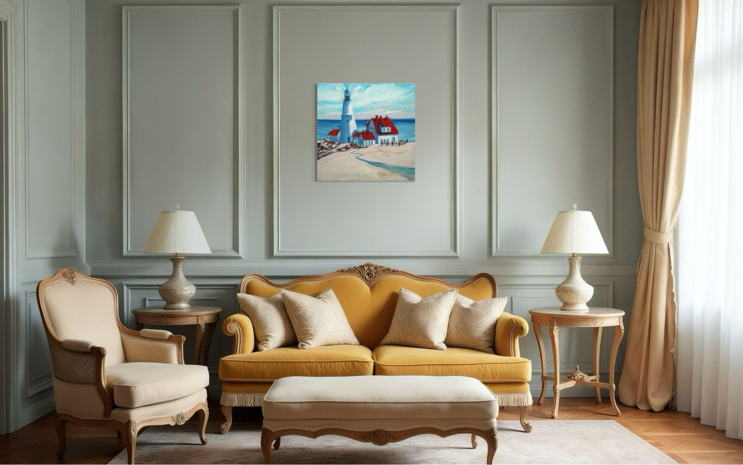 “Lighthouse” – Impressionistic Depiction of Maritime Beauty