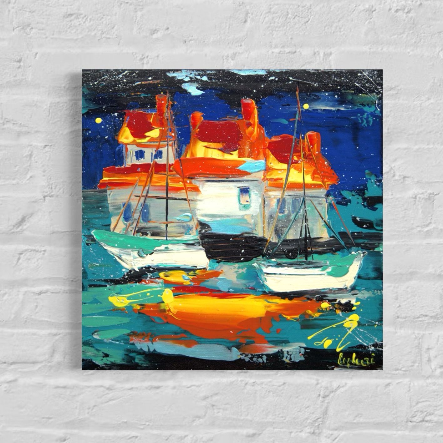 "In the Harbor" – Abstract Representation of a Maritime Atmosphere