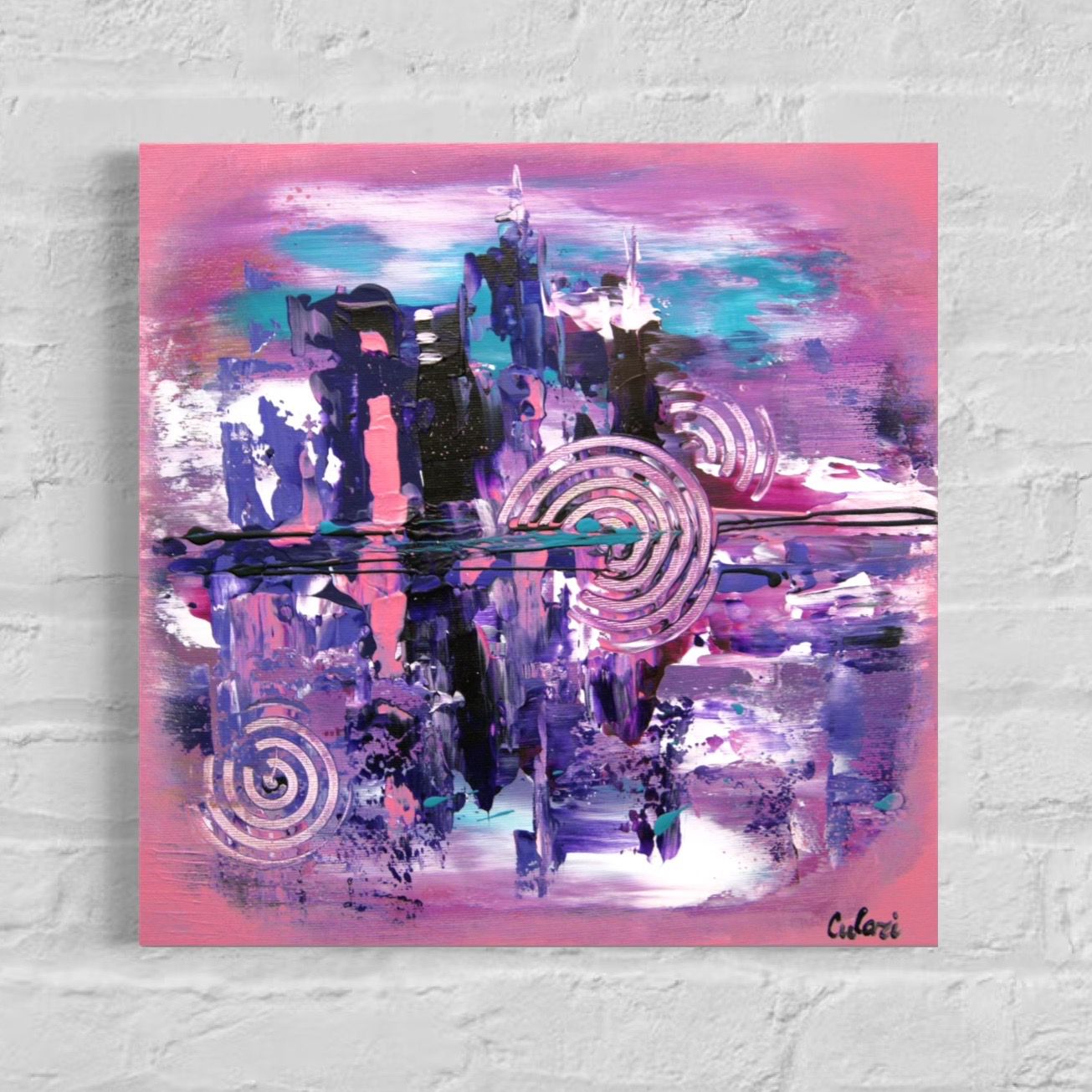 Play of Shapes - Exclusive Acrylic Painting with Unique Texture