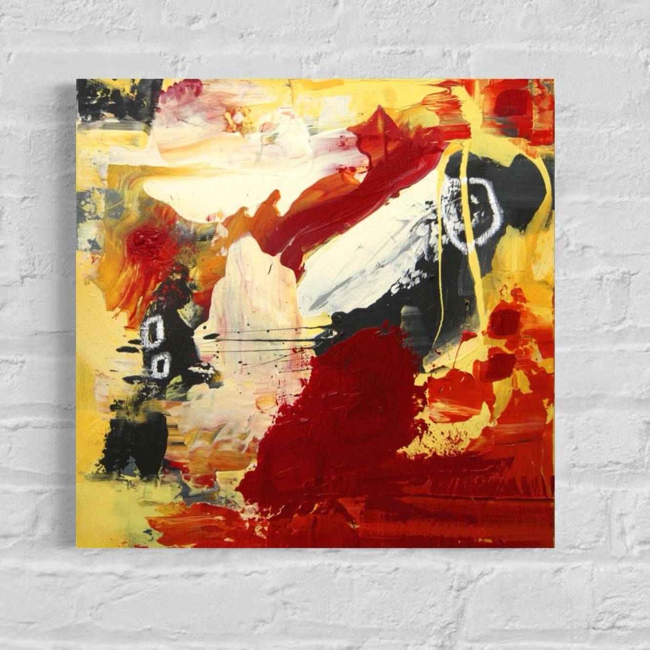 Chromatic Tension - Abstract Painting with Vibrant Dynamics