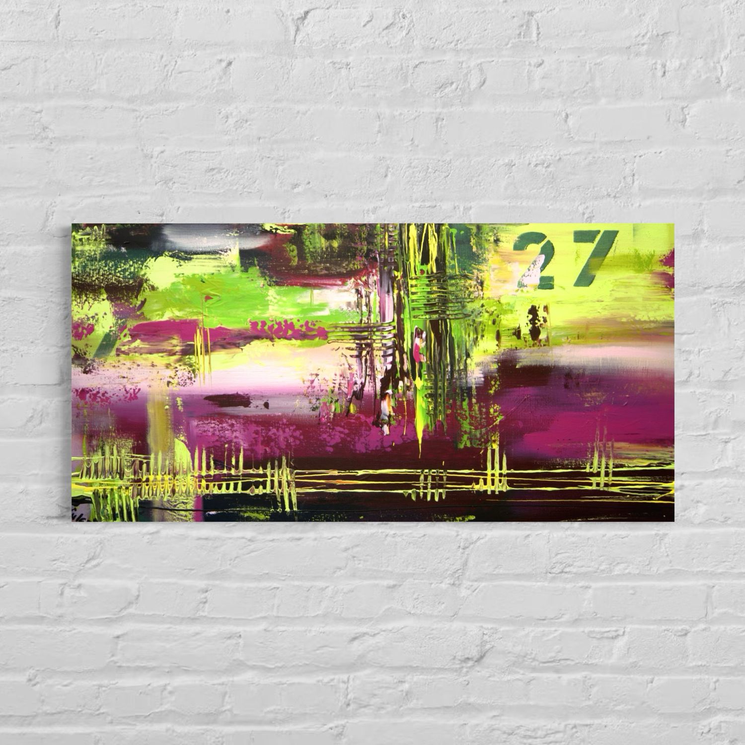 Pop Art - Original Abstract Painting with Unique Texture