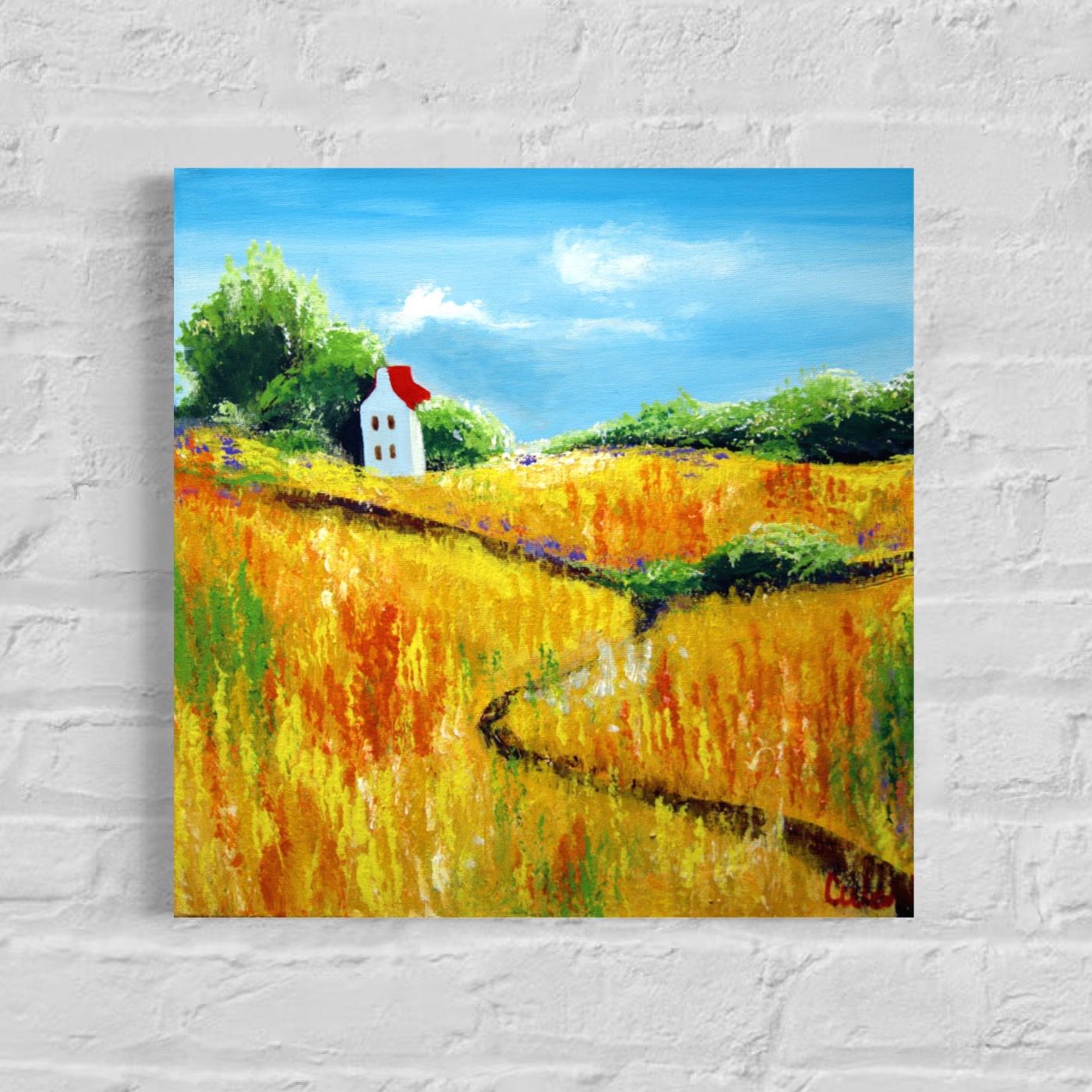 “Lonely House at the Edge of the Field – Tranquility Amidst Vast Nature”
