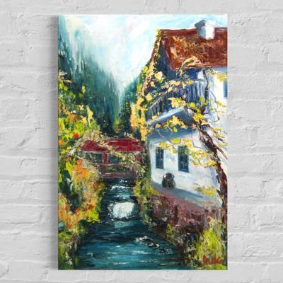 Lonely House by the Black Forest River – Serenity in the Flow of Nature