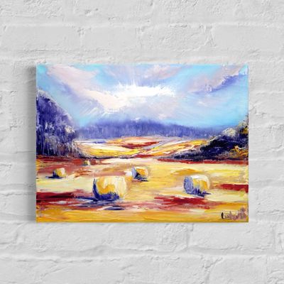 Harvest Time in the Countryside – A Painting by Chupakhina Larissa (Culari)
