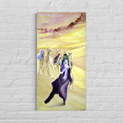Caravan – Desert, Camels – A Painting by Chupakhina Larissa (Culari)