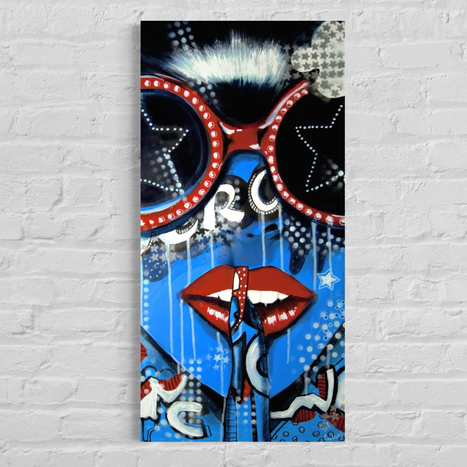Portrait Lady – Pop Art Original on Canvas by Chupakhina Larissa