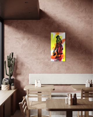 “Lady in Colors” | Original Acrylic Painting on Canvas | Hand-Painted Unique Artwork by Larissa Chupakhina