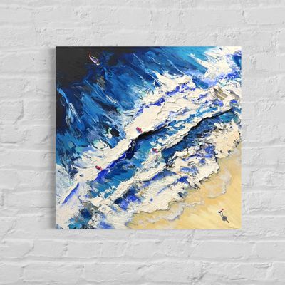 "Surfer in the Play of Waves" – Expressive Depiction of Dynamic Ocean Power