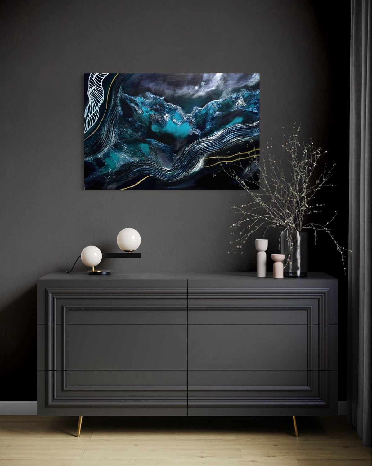 Energy of the Depths Abstract Painting
