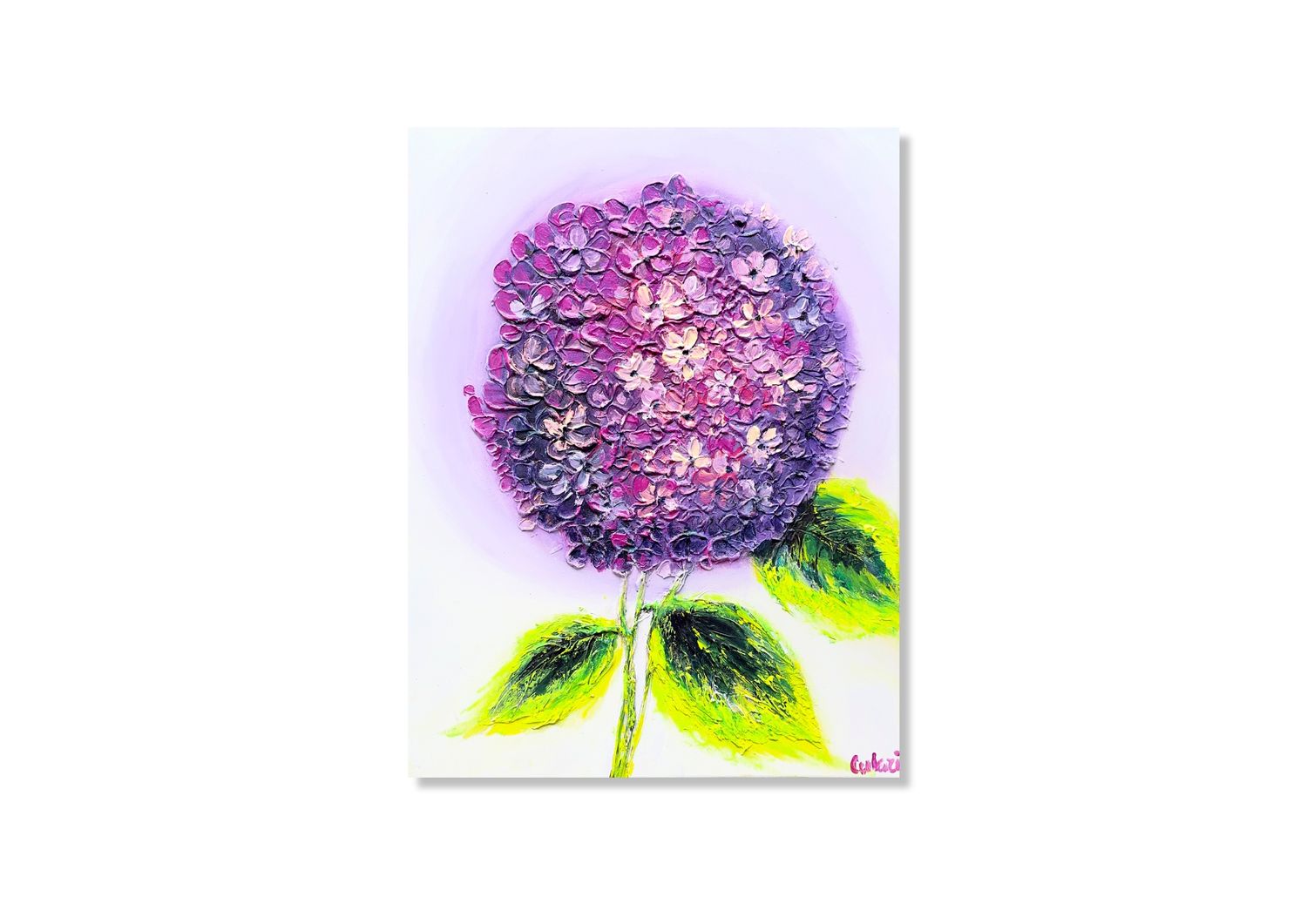 "Amethyst Ball: Tactile Hydrangea"