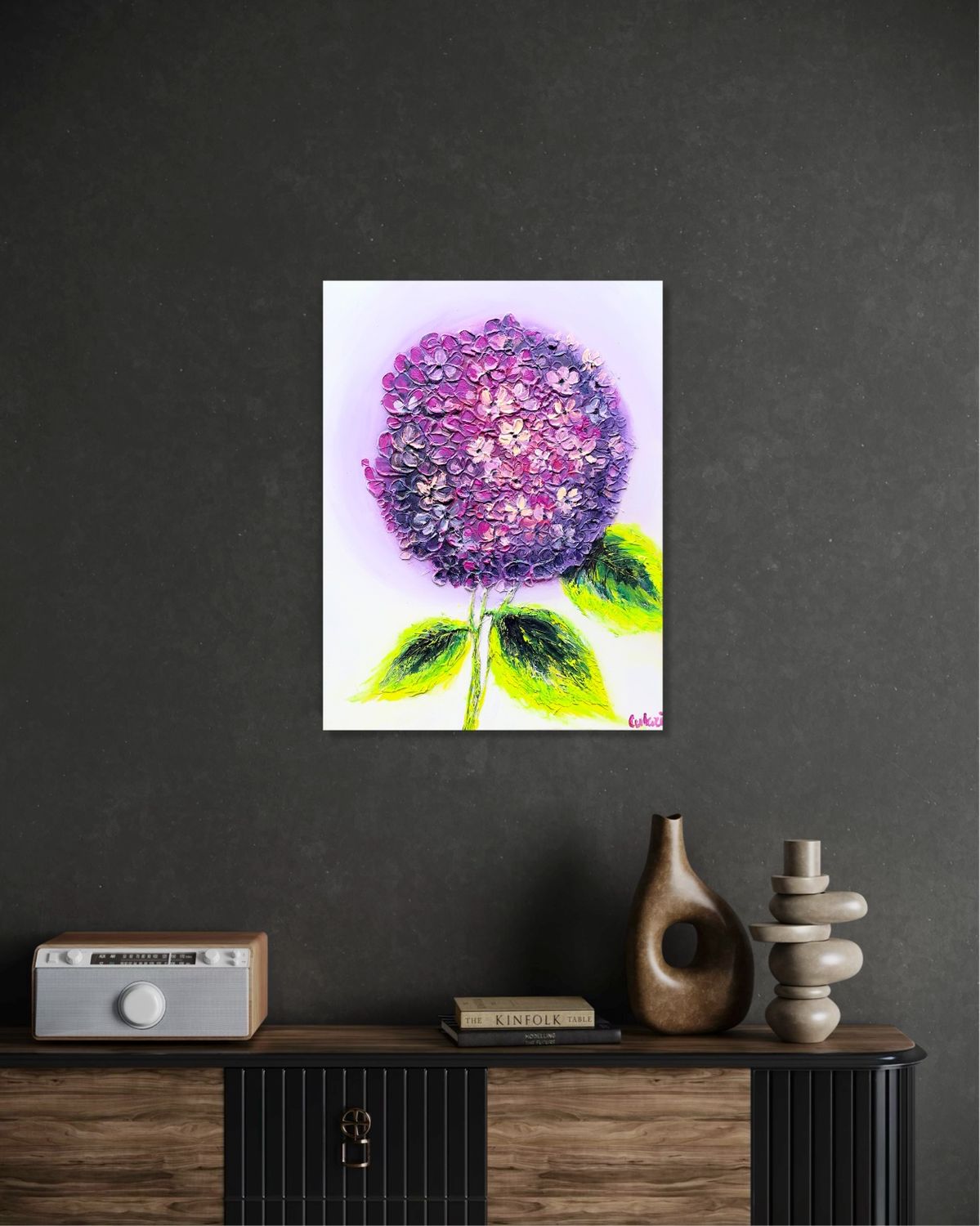 "Amethyst Ball: Tactile Hydrangea"
