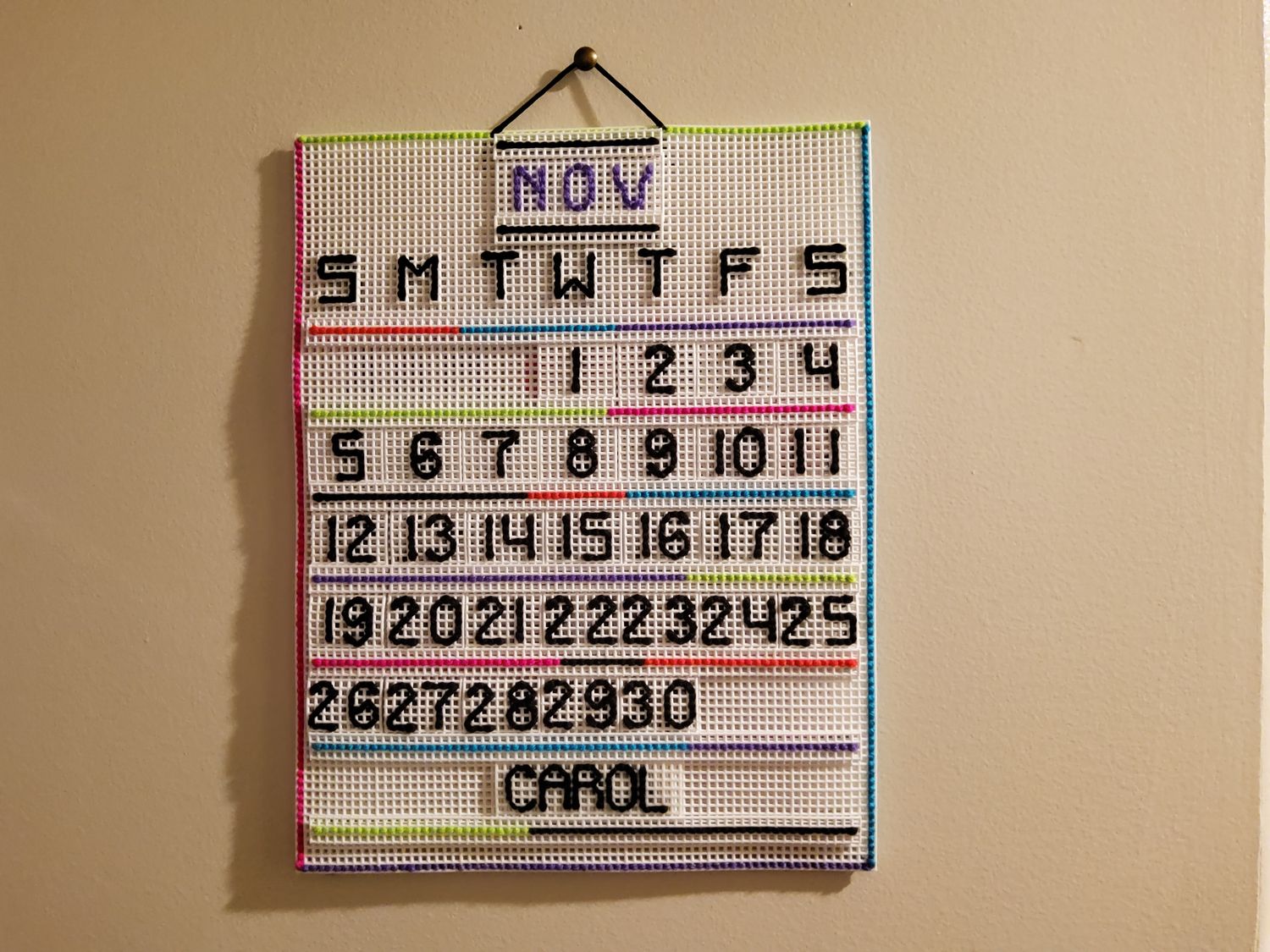 Custom Craft Calendar (Primary: White - Secondary: Multi)