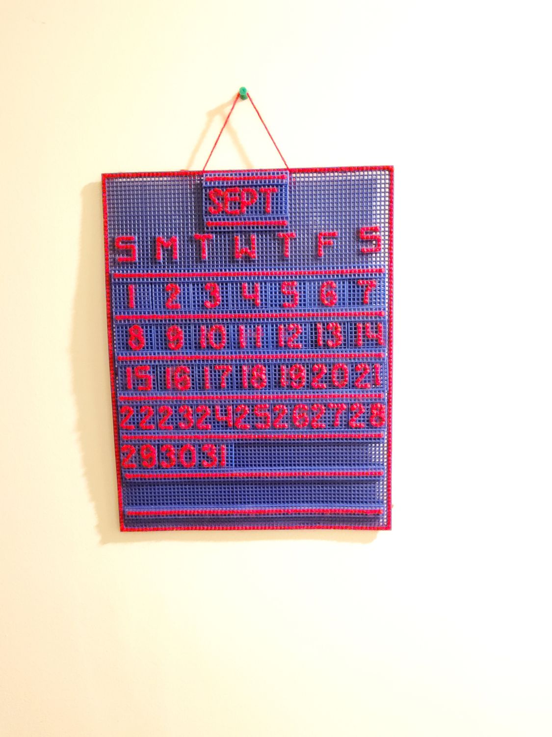 Custom Craft Calendar (Primary: Royal Blue - Secondary: Red)