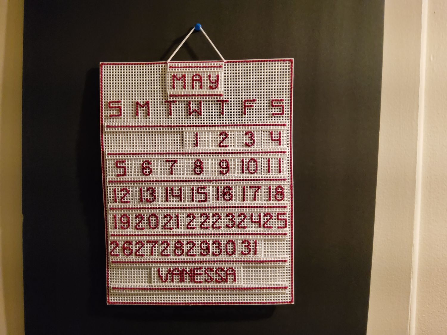 Custom Craft Calendar Primary: White. Secondary: Magenta