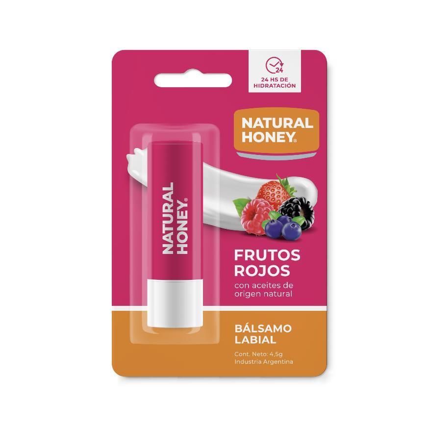 Bálsamo labial Natural Honey Frutos Rojos