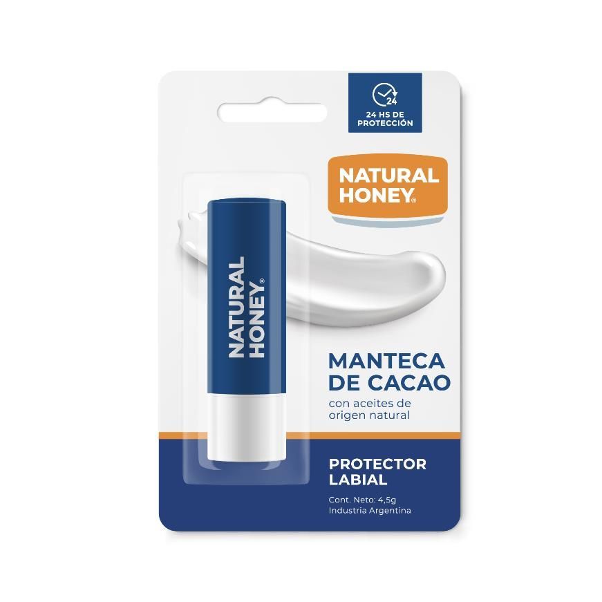 Protector Labial Natural Honey Manteca De Cacao