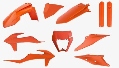 POLISPORT Plastiksatz passend für KTM EXC EXCF 2020-23 Farbe orange