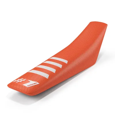ONEGRIPPER V2 Sitzbankbezug RIBBED orange/weiß