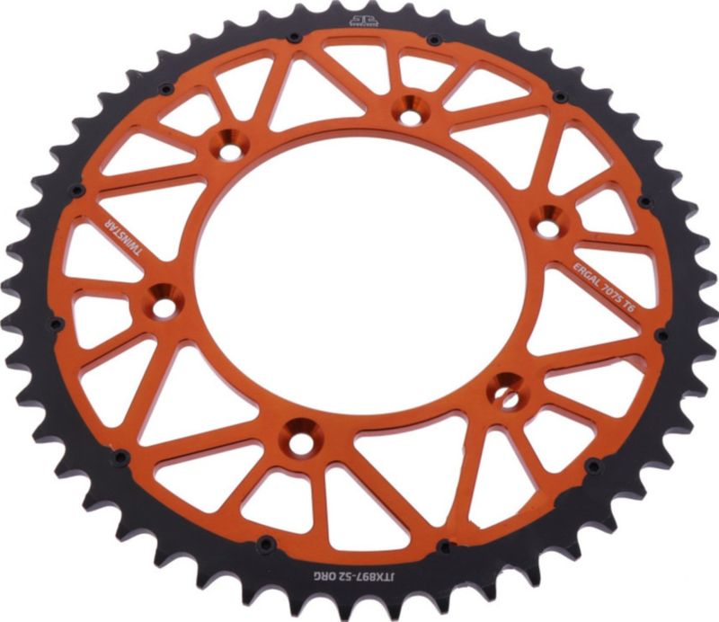 JT Twinstar Kettenrad orange 52 Z. passend für KTM/Husqvarna/GASGAS